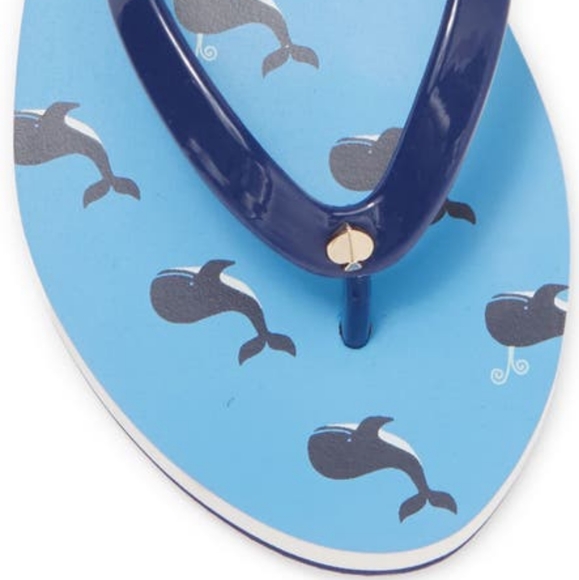 NEW Kate Spade Feldon Flip Flop in Whale Print - Picture 6 of 16